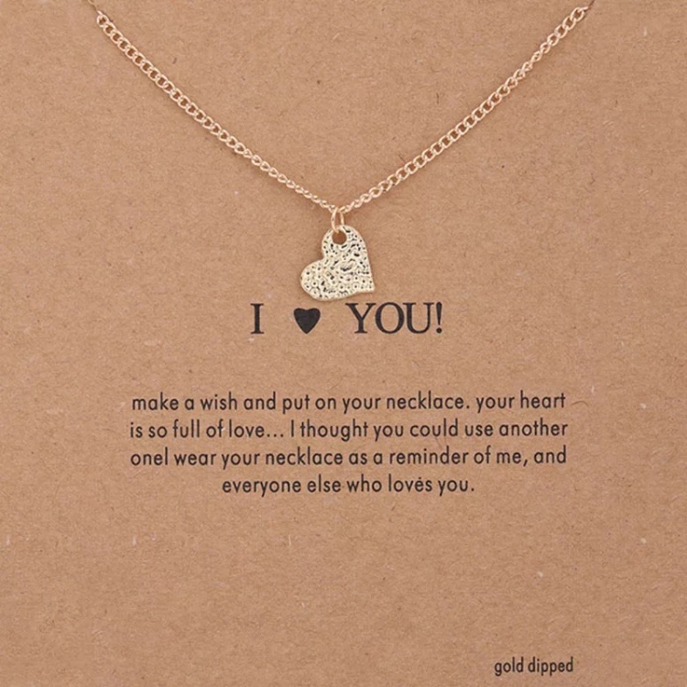 "Sara" I love you 😘❤️💕 ILY Gold Necklace Dainty